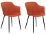 Inny kolor wybarwienia: Zestaw 2 krzeseł tapicerowany pomarańczowy