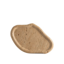 Taca dekoracyjna MARMURI nieregularna z trawertynu 23x15x1,5 cm HOMLA