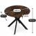 Stół Z 4 Krzesłami Zestaw Okrągły 80cm Komplet Do Salonu Jadalni Kuchni, 9456274
