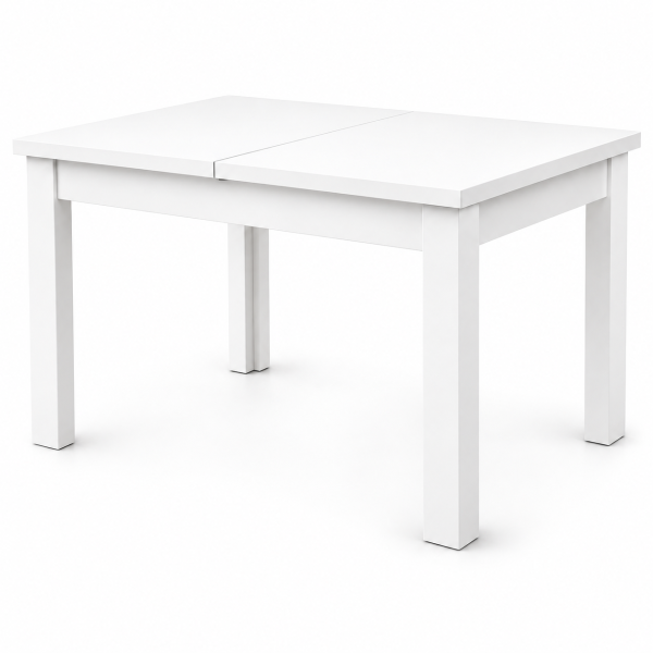 INSPIRO Stół C-2 biały 120–160 cm + 4 krzesła IK-10 brązowe, 9459102