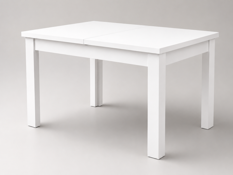 INSPIRO Stół C-2 biały 120–160 cm + 4 krzesła IK-10 brązowe, 9459103