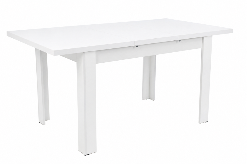 INSPIRO Stół C-2 biały 120–160 cm + 4 krzesła IK-10 brązowe, 9459104
