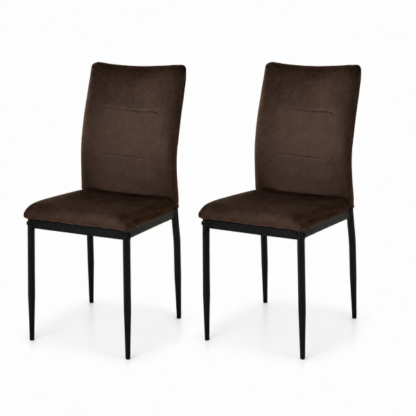 INSPIRO Stół C-2 biały 120–160 cm + 4 krzesła IK-10 brązowe, 9459106
