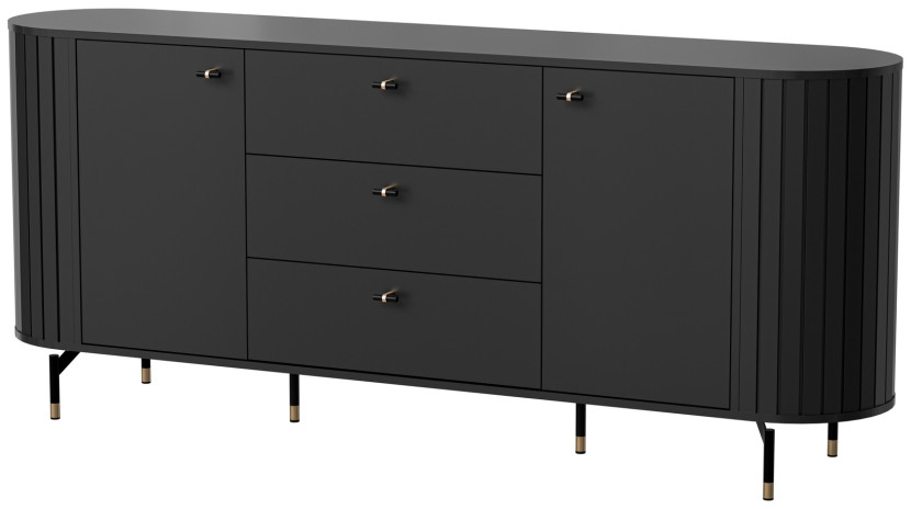 Komoda do salonu 190 cm czarny ZELDA, 9464583