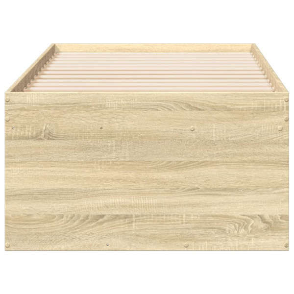 Tapczan 100x200 z Szufladami ze Stelażem Dąb Sonoma do Sypialni, 9520072
