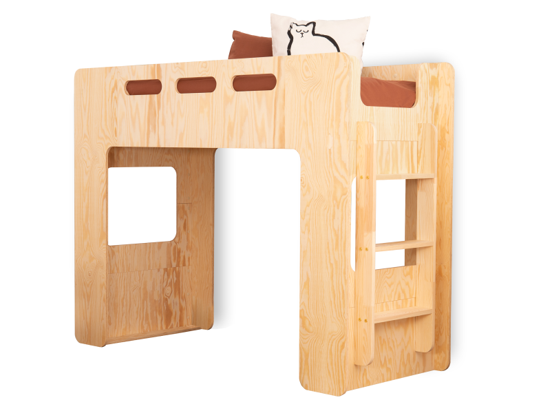 Łóżko piętrowe antresola drewniane MIMI A - SMARTWOOD®, 959956