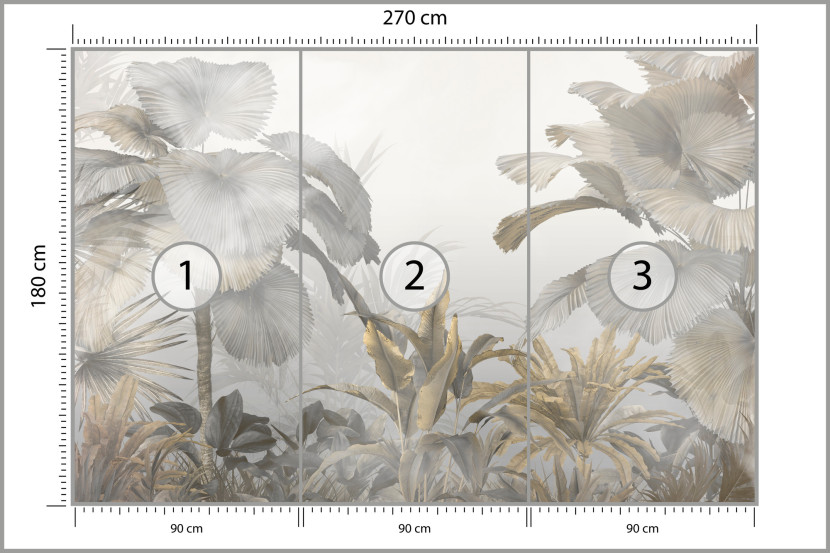 Fototapeta TROPIKALNE Drzewa Liście Dżungla 270x180cm, 961271