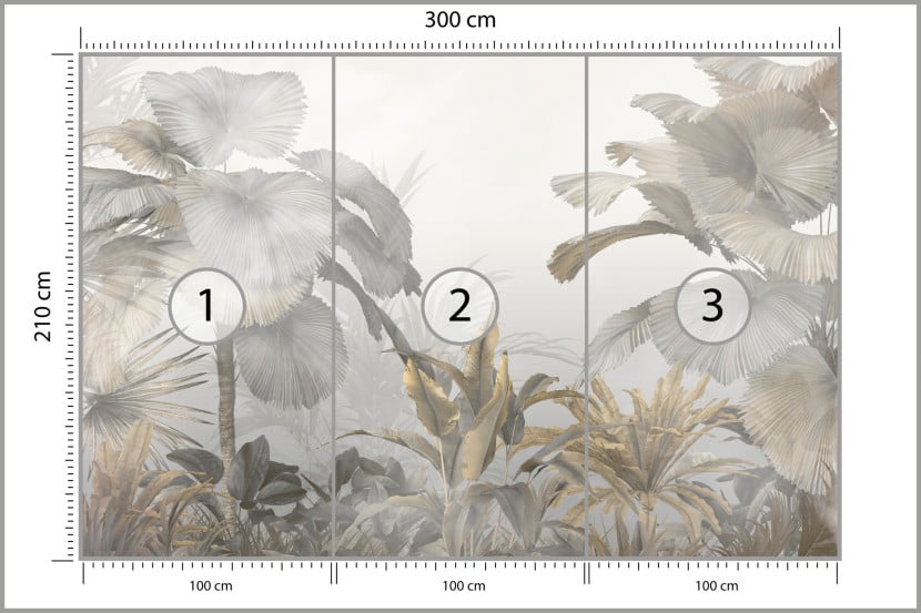Fototapeta TROPIKALNE Drzewa Liście Dżungla 300x210cm, 961349