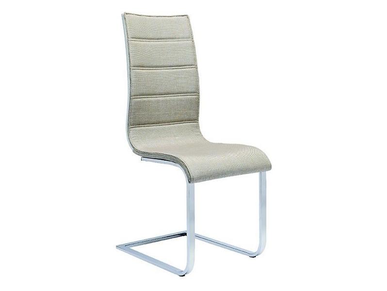 krzesło chrom/beż/sklejka biała K-104, 97046