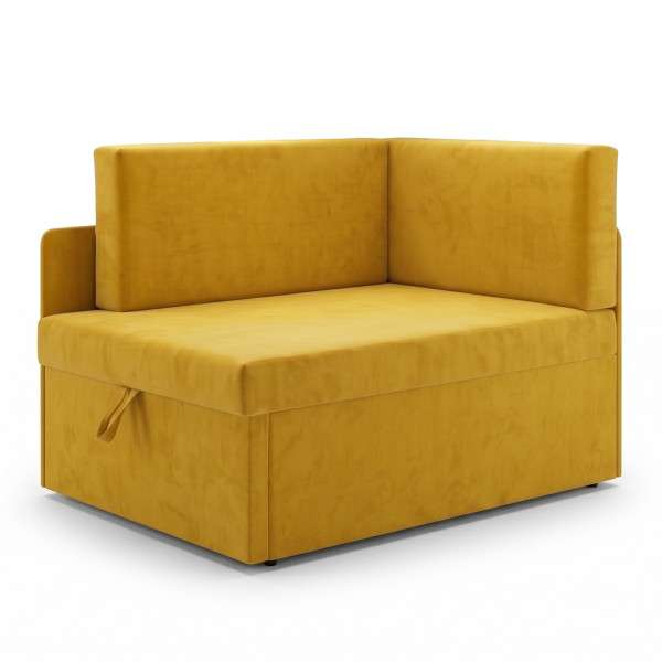 Sofa rozkładana narożna dla dzieci z funkcją spania Milavo Żółta, 9756492