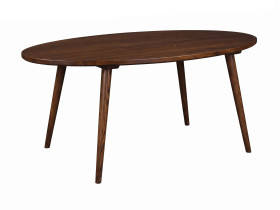 Ława Owalna Vintage 120 cm drewniana, kolor brązowy