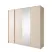 Szafa do sypialni z lustrem 223 cm uchylna 4 drzwi DESIO beż, 9767786