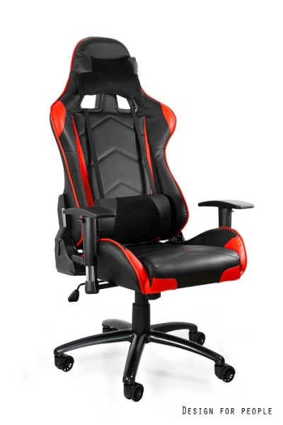 Fotel biurowy gamingowy DYNAMIQ V5 czarny/czerwony, 982676