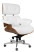 Produkt: Fotel biurowy LOUNGE GUBERNATOR biały - sklejka orzech