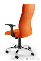 Fotel biurowy BLACK ON BLACK pomarańczowy