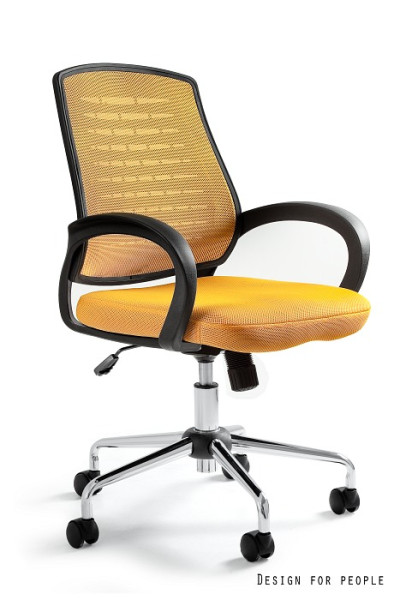 Fotel biurowy AWARD żółty, 983093