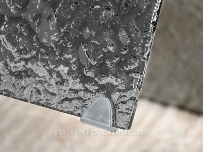 Designerski stolik szklany 2w1 dymiony waterdrop DUO grafit transparentny, 9832528