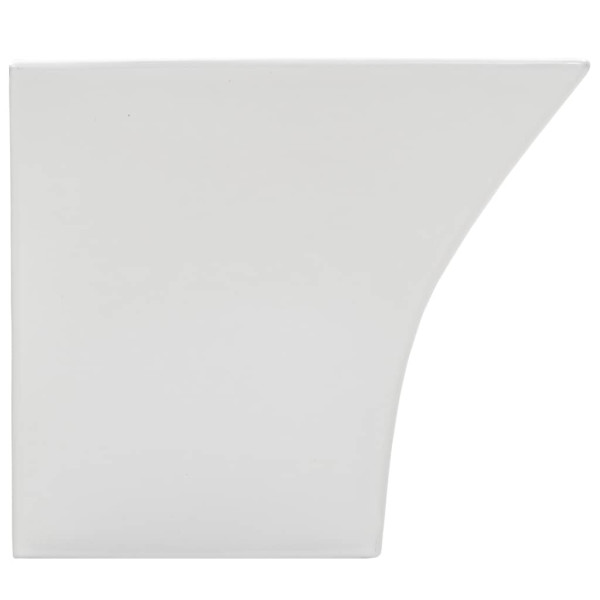 Umywalka Ścienna Ceramiczna Prostokątna Biała do Łazienki, 9862693