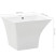 Umywalka Ścienna Ceramiczna Prostokątna Biała do Łazienki, 9862694