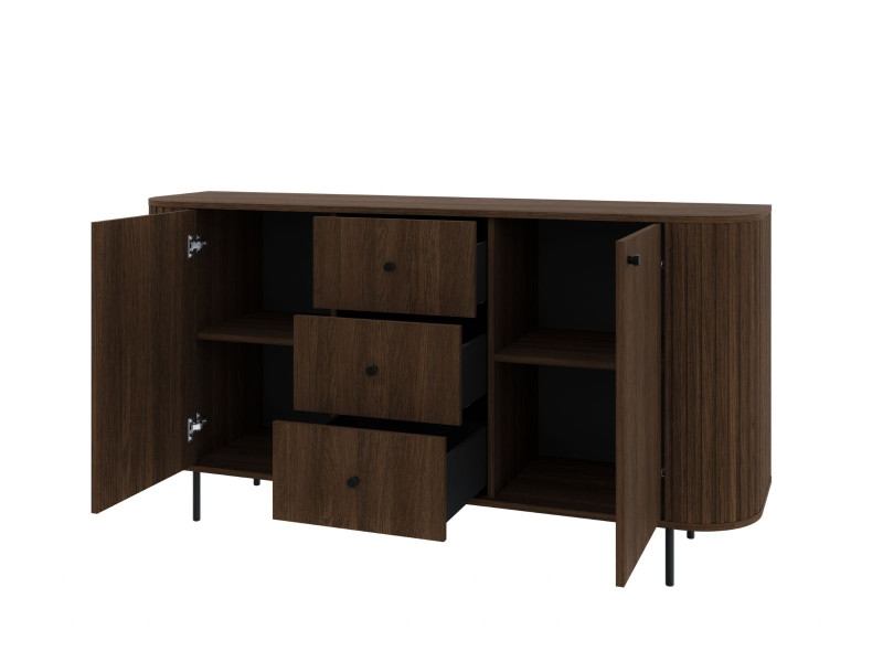 Elegancka komoda z trzema szufladami do salonu ZANTO DĄB DUNIN, 9870159