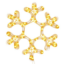Śnieżynka LED Świąteczna Biała 27x27 cm Ciepła Biel 48 LED Zewnętrzna IP44