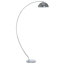 Lampa stojąca srebrna 188 cm łukowa