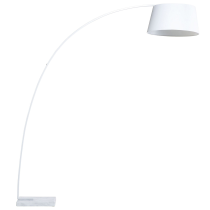 Lampa stojąca biała metalowa 188cm łukowa