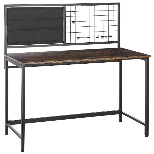 Biurko z tablicą na notatki 60x118cm ciemne drewno, 9886041
