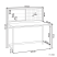 Biurko z tablicą na notatki 60x118cm ciemne drewno, 9886043