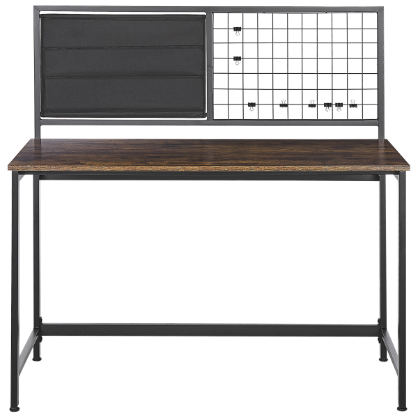 Biurko z tablicą na notatki 60x118cm ciemne drewno, 9886045