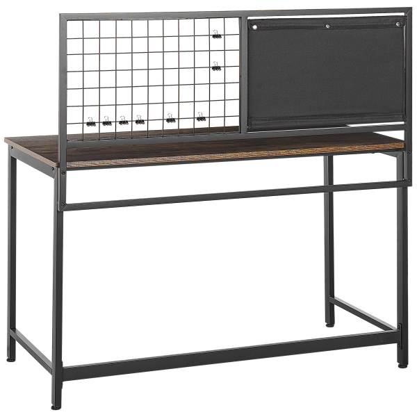 Biurko z tablicą na notatki 60x118cm ciemne drewno, 9886046