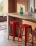 Zestaw 2 stołków barowych do kuchni stalowych 60cm czerwony, 9886366