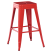 Zestaw 2 stołków barowych do kuchni stalowych 60cm czerwony, 9886368