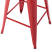 Zestaw 2 stołków barowych do kuchni stalowych 60cm czerwony, 9886371