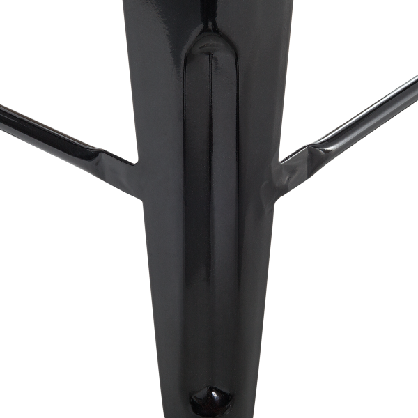Zestaw 2 hokerów barowych 60 cm metalowych kuchnia jadalnia czarny, 9886379
