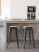 Zestaw 2 stołków barowych hockerów stalowy 76 cm czarny, 9886406