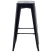 Zestaw 2 stołków barowych hockerów stalowy 76 cm czarny, 9886409