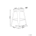 Zestaw 2 stołków barowych 60 cm metalowych żółty, 9886415