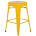 Zestaw 2 stołków barowych 60 cm metalowych żółty, 9886416