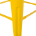 Zestaw 2 stołków barowych 60 cm metalowych żółty, 9886419