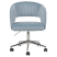 Fotel biurowy pikowany welurowy jasnoniebieski, 9889384