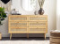 Komoda z 6 szufladami rattan plecionka boho, 9890597