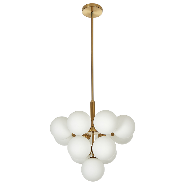 Lampa wisząca sufitowa 13-punktowa mosiężna, 9891121