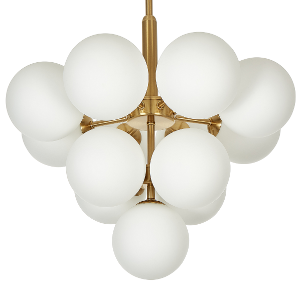 Lampa wisząca sufitowa 13-punktowa mosiężna, 9891124