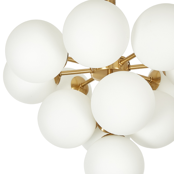 Lampa wisząca sufitowa 13-punktowa mosiężna, 9891125