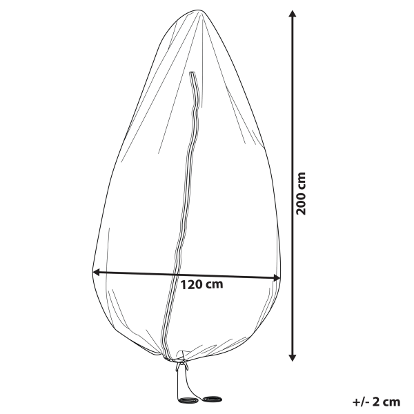 Pokrowiec na fotel wiszący 200 x 120 cm szary, 9892304