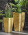 Wysoka doniczka ogrodowa odporna na UV 40 x 76 cm złota, 9894108