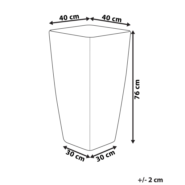 Wysoka doniczka ogrodowa odporna na UV 40 x 76 cm złota, 9894109