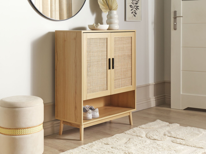 Szafka dwudrzwiowa rattan plecionka boho, 9894355