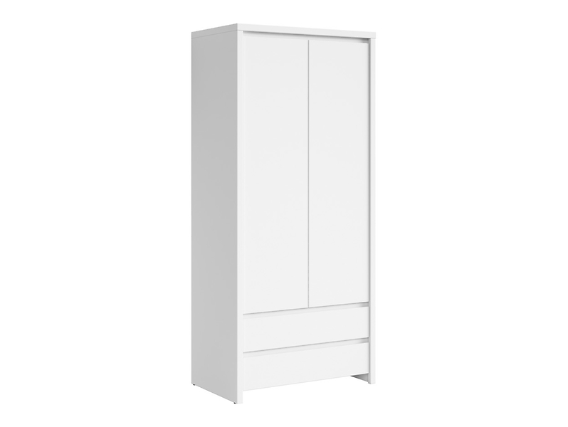 szafa dwudrzwiowa Kaspian 90 cm z szufladami biała, 989519
